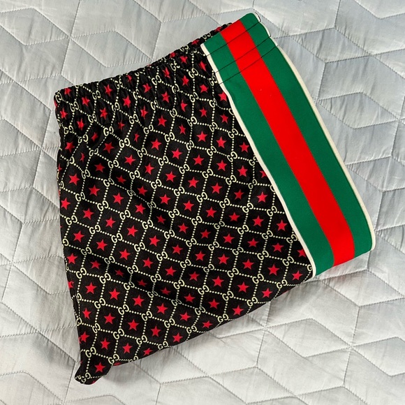 🛑SOLD🛑🎖GUCCI GG STAR PRINT TECHNICAL JERSEY PANTS🎖 - Picture 3 of 11